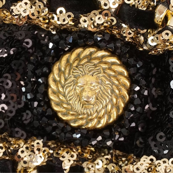 Balmain Runway Short Sequin Jacket With Decorative Golden Details In Black/Gold - Picture 7 of 11